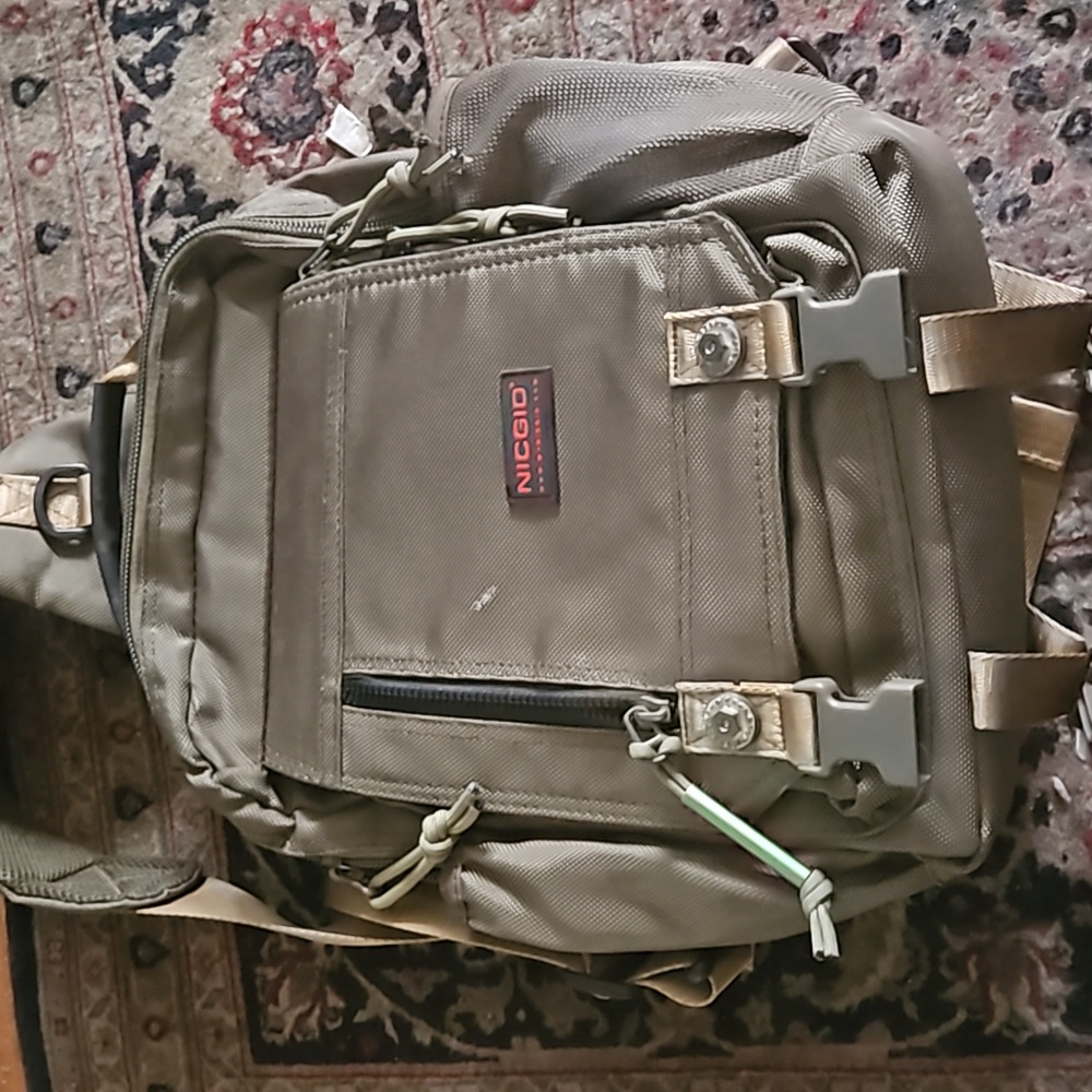 Nicgio olive green cross body backpack